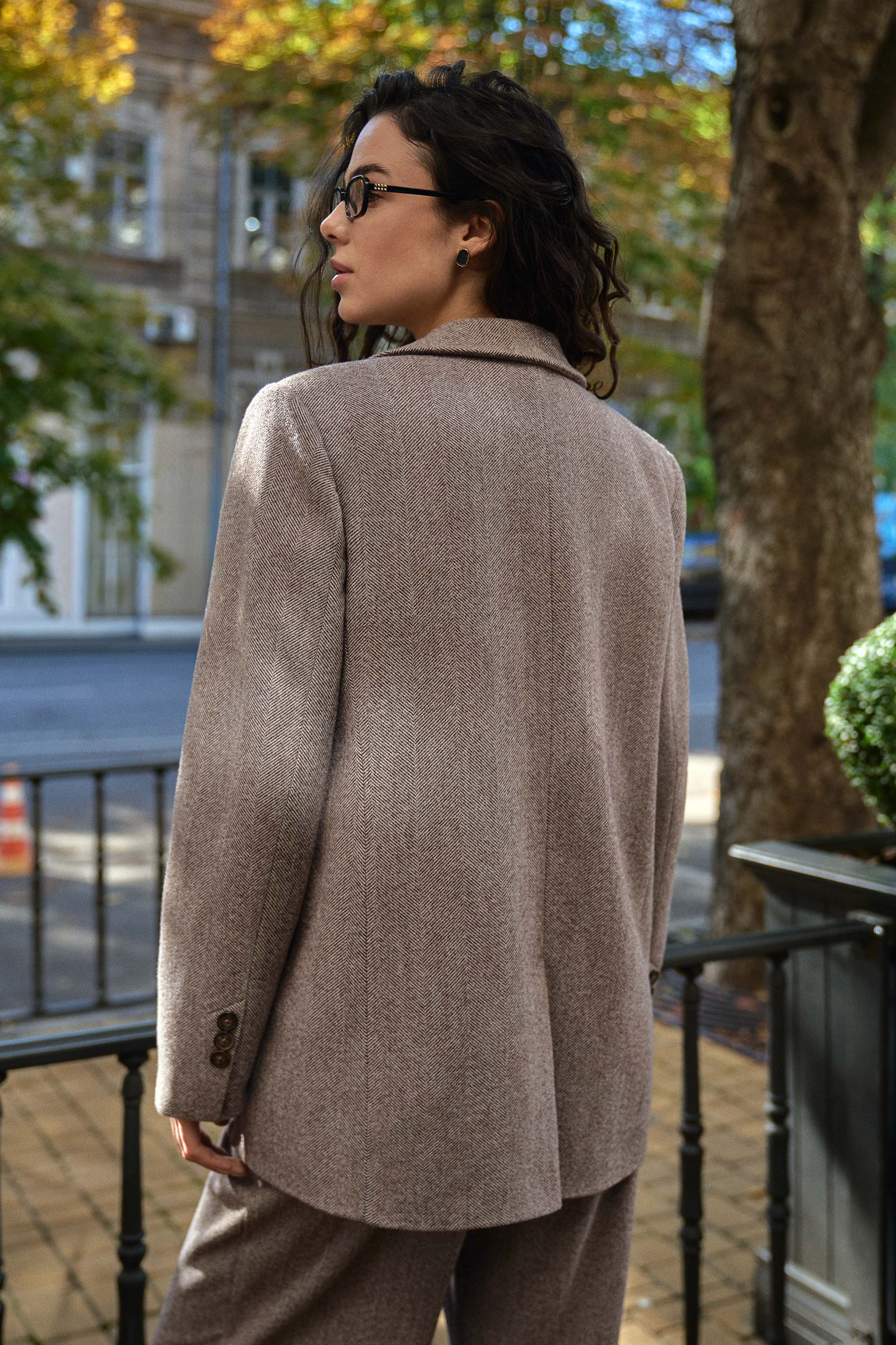 Однобортный жакет из шерсти BL55008